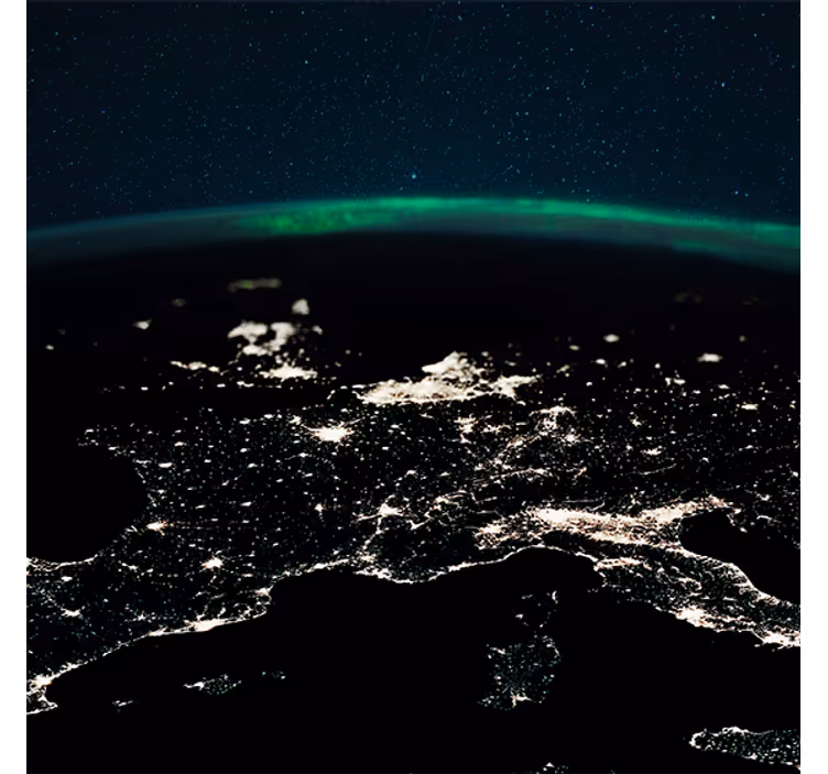 Store enrouleur bureau lumières nord étoiles terre - TenStickers