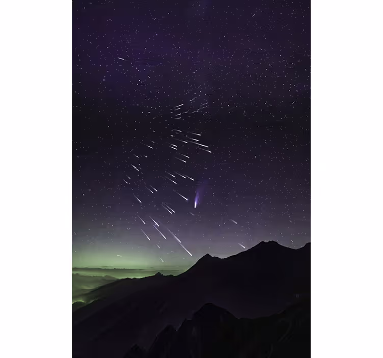 Store enrouleur bureau pluie d'étoiles filantes - TenStickers