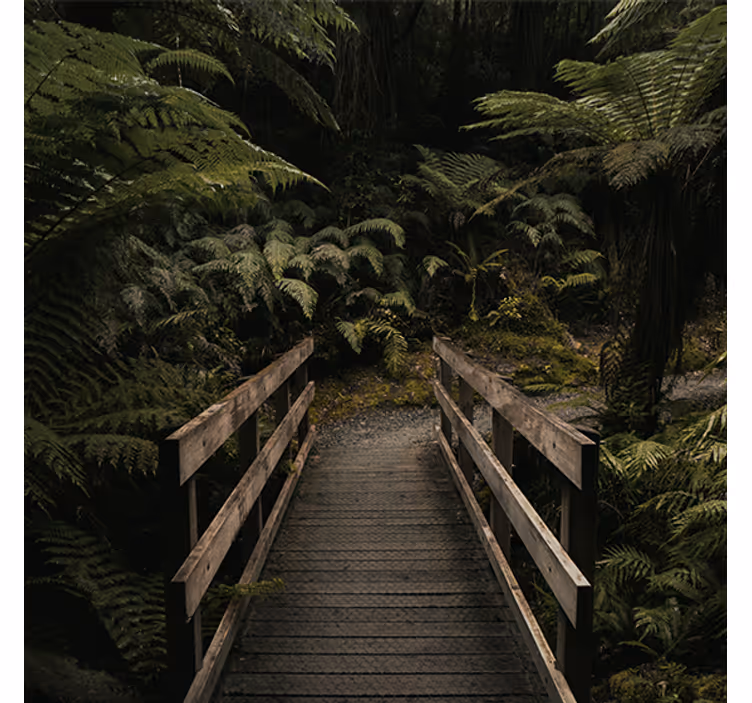 Store enrouleur bureau pont naturel en forêt - TenStickers
