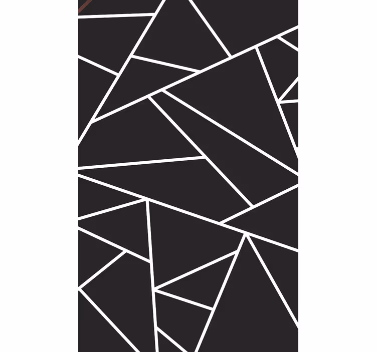 Store enrouleur bureau mosaïque noir et blanc classique - TenStickers
