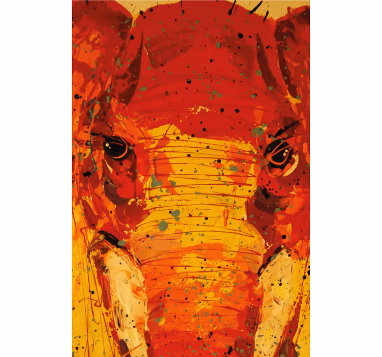 Store enrouleur bureau éléphant artistique coloré - TenStickers