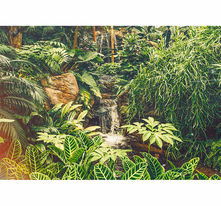 Store enrouleur bureau forêt tropicale verte magnifique - TenStickers