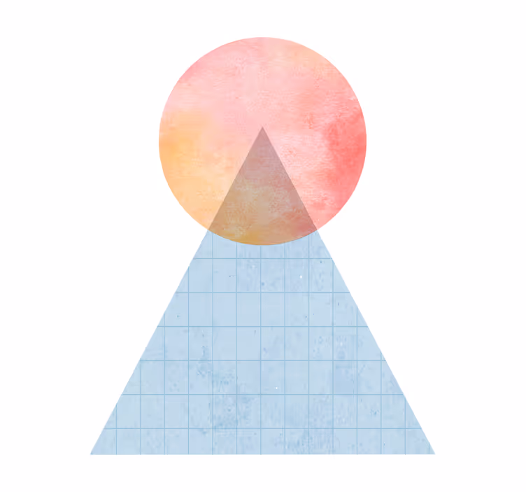 Store enrouleur bureau art mural triangle soleil - TenStickers