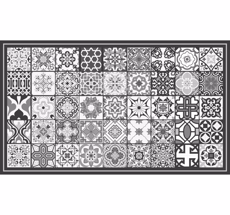 Store enrouleur gris motif mosaïque rustique gris - TenStickers