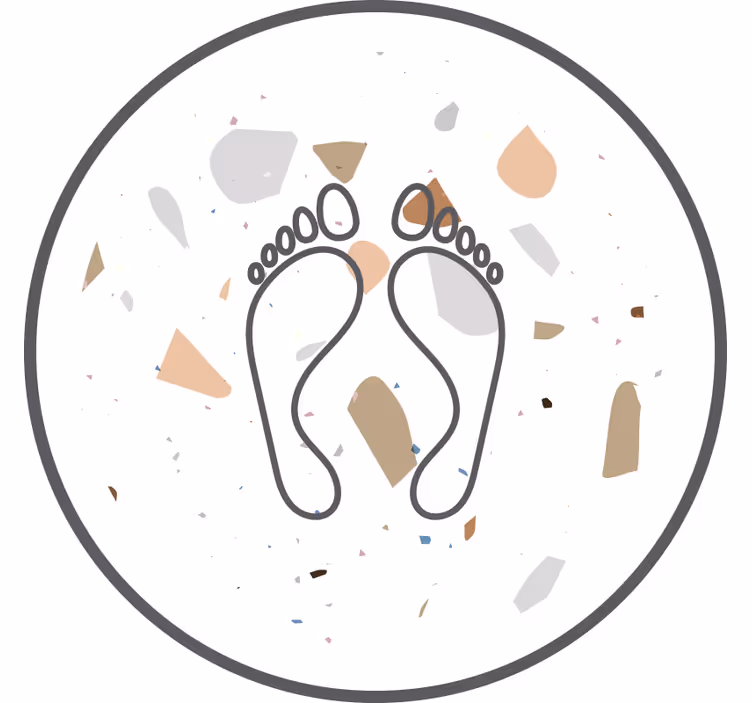 Store enrouleur blanc empreintes terrazzo - TenStickers