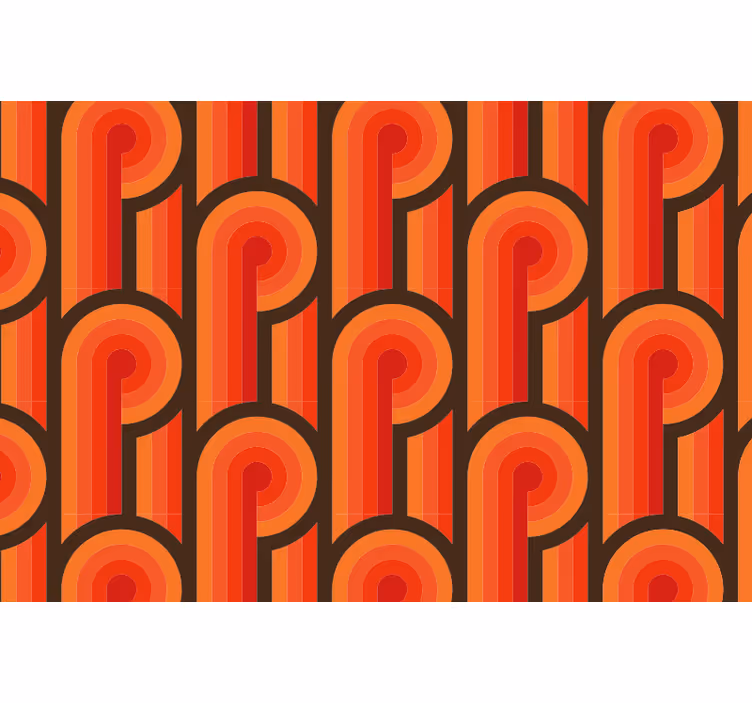 Store enrouleur chambre nœud orange années 70 - TenStickers