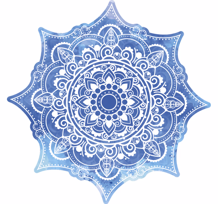 Store enrouleur chambre mandala bleu aquarella - TenStickers