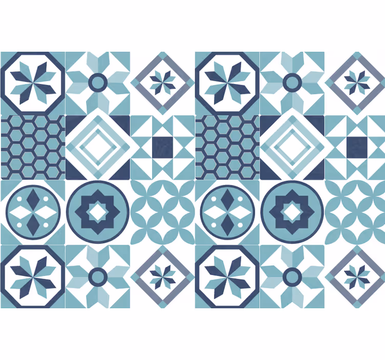 Store enrouleur chambre ornements bleu foncé - TenStickers