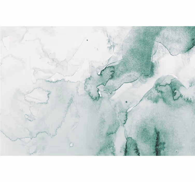 Store enrouleur chambre aquarelle blanche et verte - TenStickers