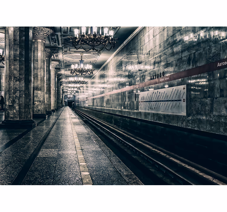 Store enrouleur gris plateforme métro - TenStickers