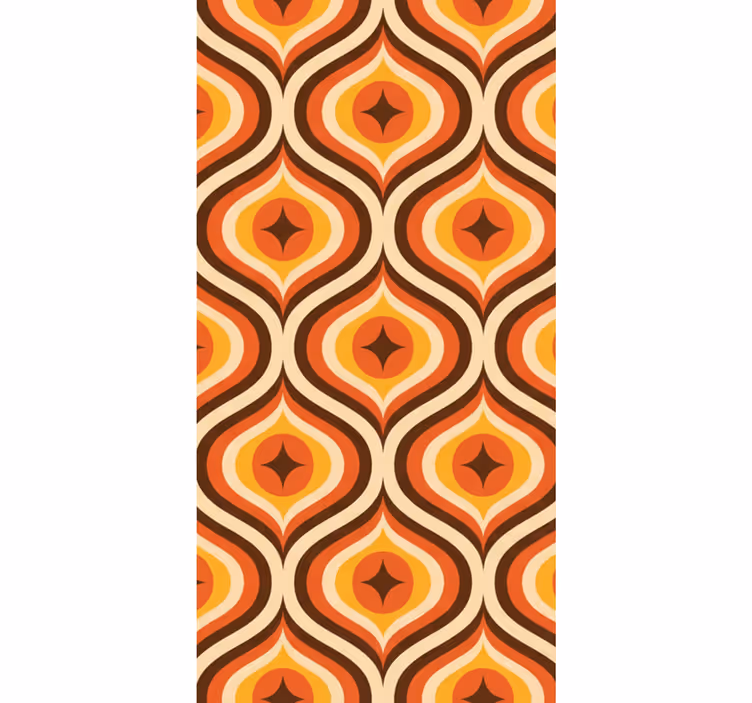Store à enrouleur vintage motif orange des années 70 - TenStickers
