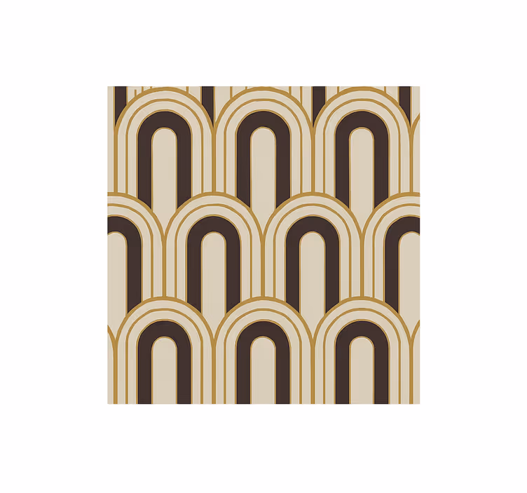Store à enrouleur vintage arches art déco des années 70 - TenStickers