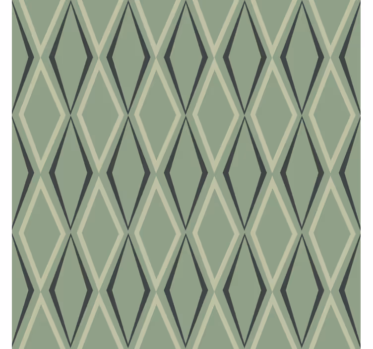 Store à enrouleur vintage diamants verts années 30 - TenStickers