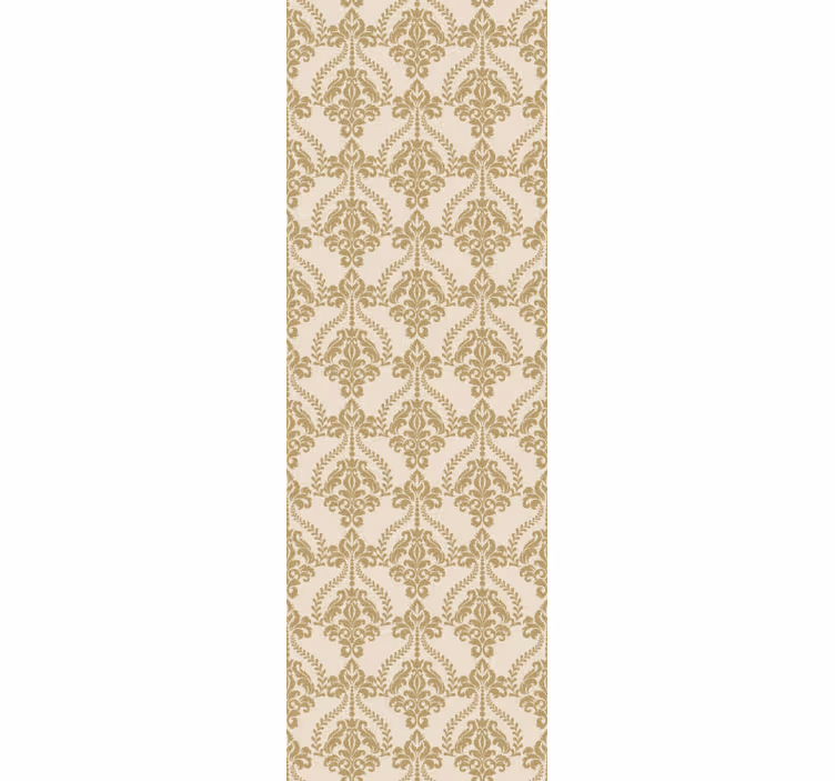 Store à enrouleur vintage détails floraux beiges - TenStickers