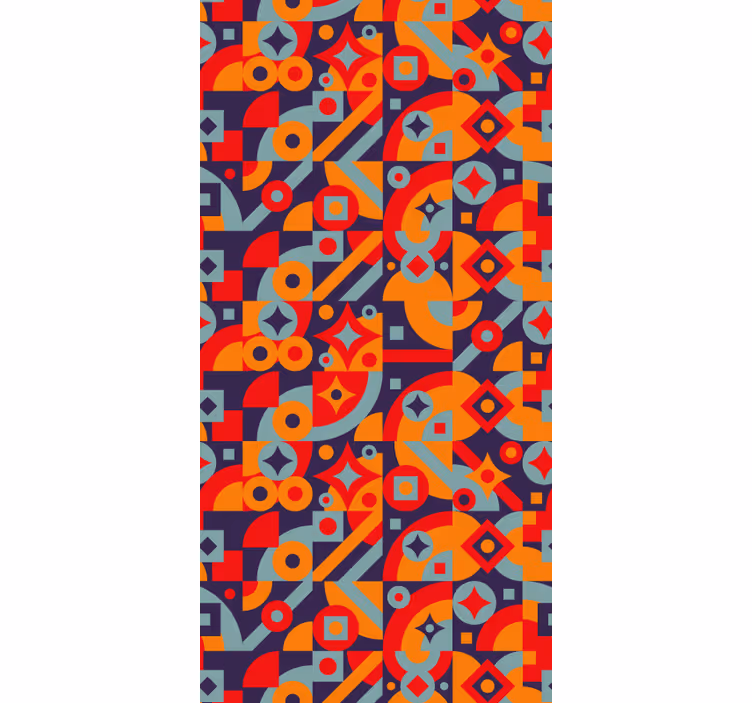Store à enrouleur vintage motifs géométriques - TenStickers
