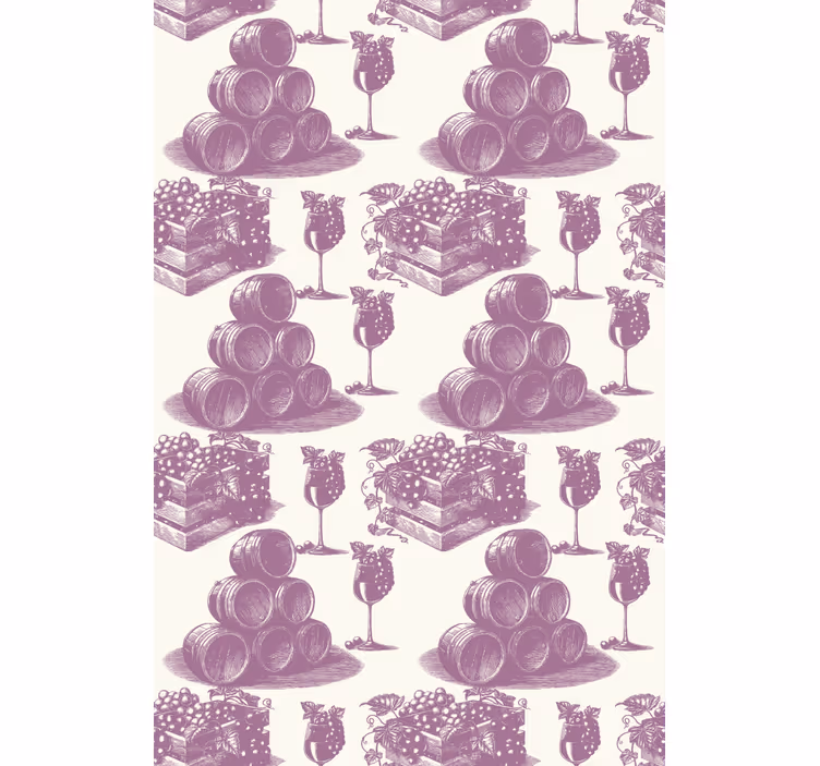 Store à enrouleur vintage motif vintage français violet - TenStickers