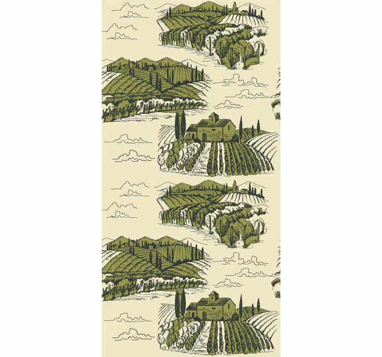 Store à enrouleur vintage scène rurale - TenStickers