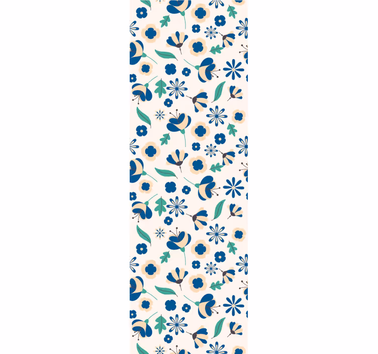 Store à enrouleur vintage motif floral blanc provincial - TenStickers