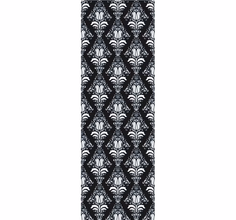 Store à enrouleur vintage motif provençal noir et blanc - TenStickers