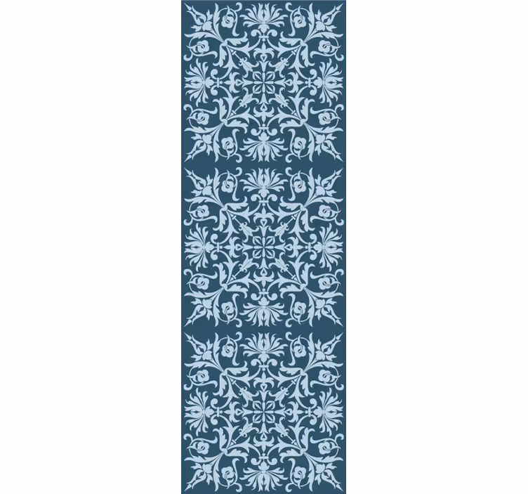 Store à enrouleur vintage motif floral bleu provincial - TenStickers