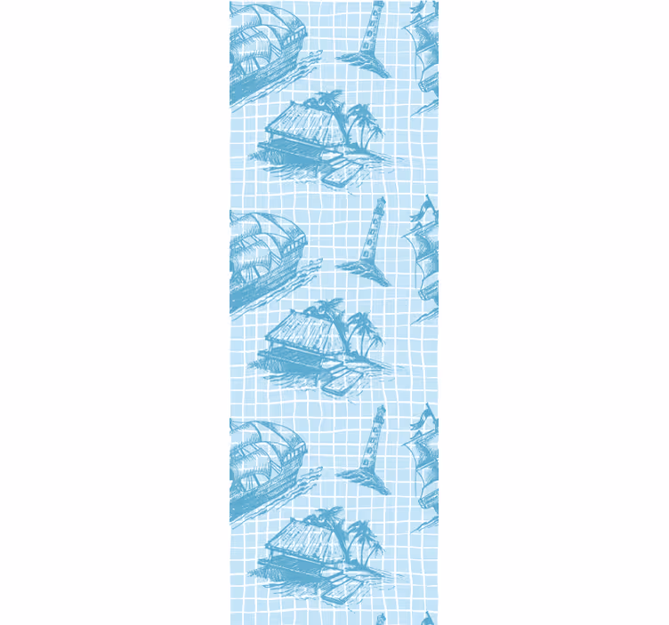 Store à enrouleur vintage motif toile westwind - TenStickers