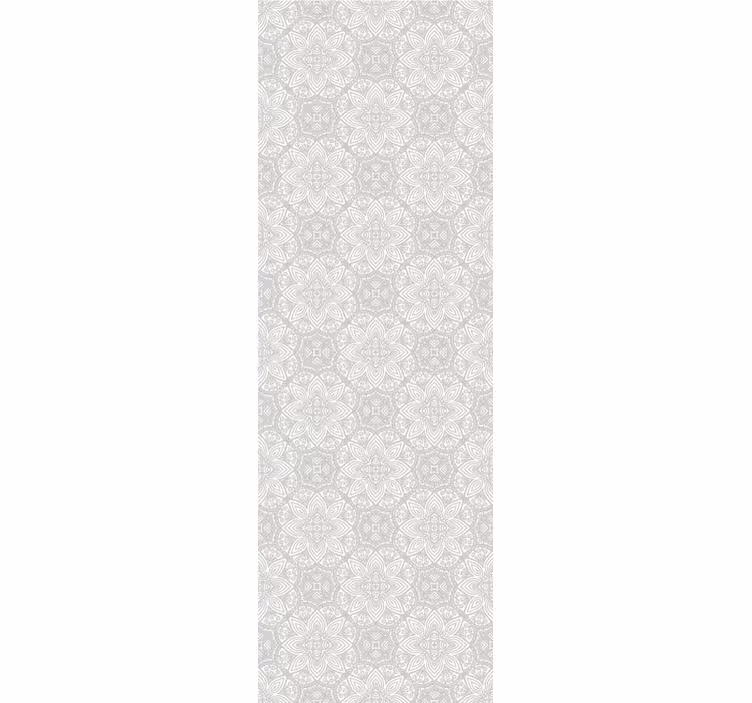 Store à enrouleur vintage motif ethnique gris - TenStickers