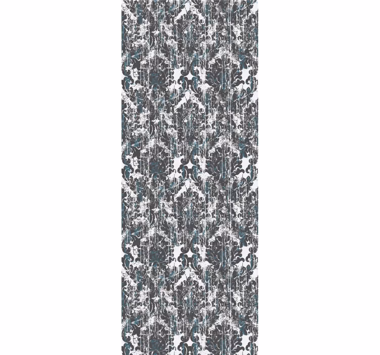 Store à enrouleur vintage motif petits éléments gris - TenStickers