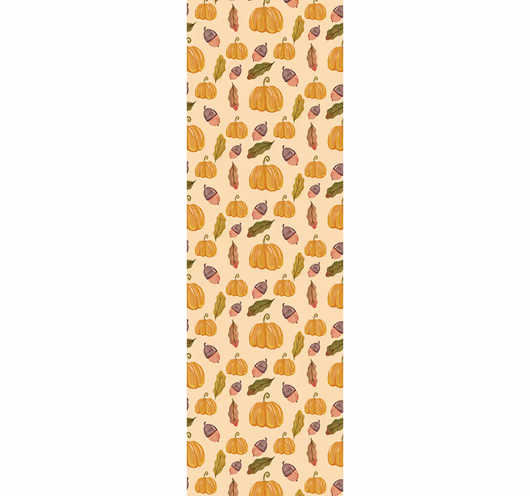 Store à enrouleur vintage citrouilles et feuilles - TenStickers