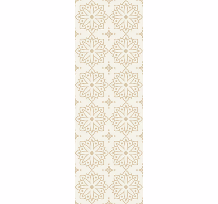 Store à enrouleur vintage motif mandala crème - TenStickers