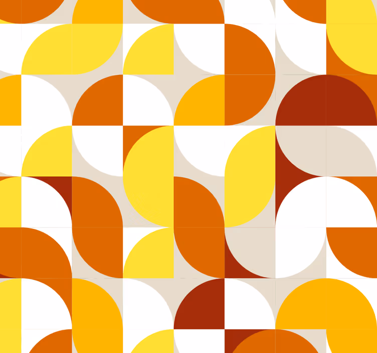 Store à enrouleur vintage style orange et jaune - TenStickers