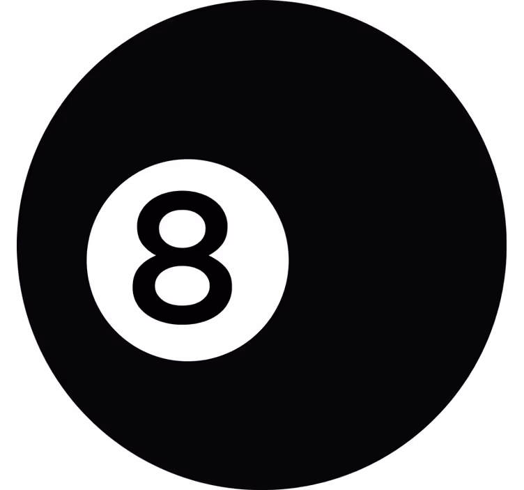 Store enrouleur noir boule de billard numéro 8 - TenStickers