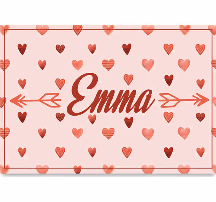 Store enrouleur rose motif cœurs personnalisé enfants - TenStickers
