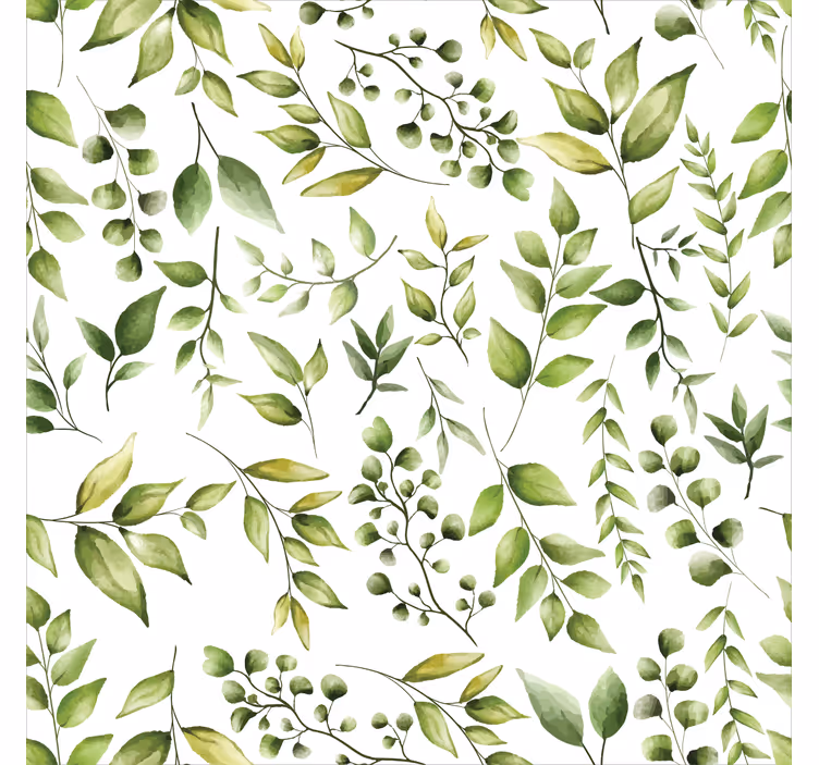 Store enrouleur bureau feuilles d'eucalyptus aquarelle - TenStickers