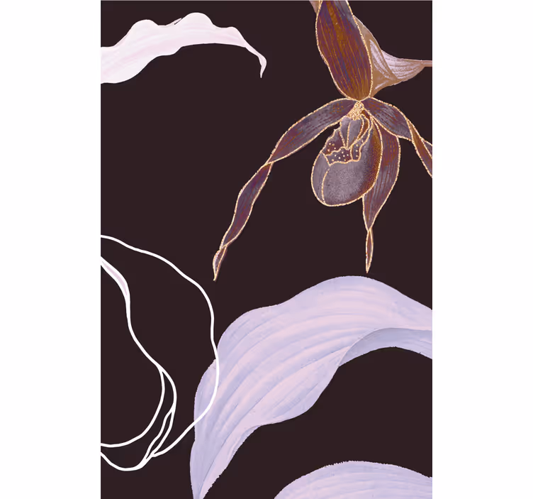 Store enrouleur bureau fleur orchidée violette africaine - TenStickers