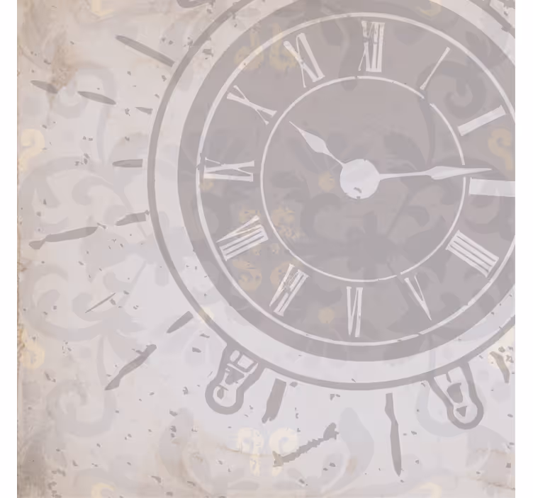 Store enrouleur bureau horloge shabby chic avec mots - TenStickers