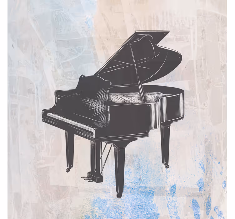 Store enrouleur bureau peinture shabby chic piano - TenStickers