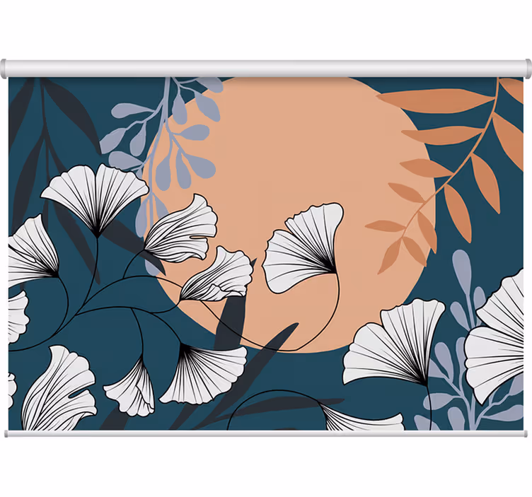 Store enrouleur bureau style ginkgo glamour coloré - TenStickers