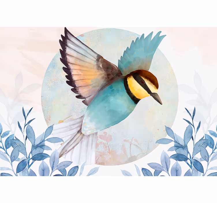 Store enrouleur bureau oiseau artistique glamour - TenStickers