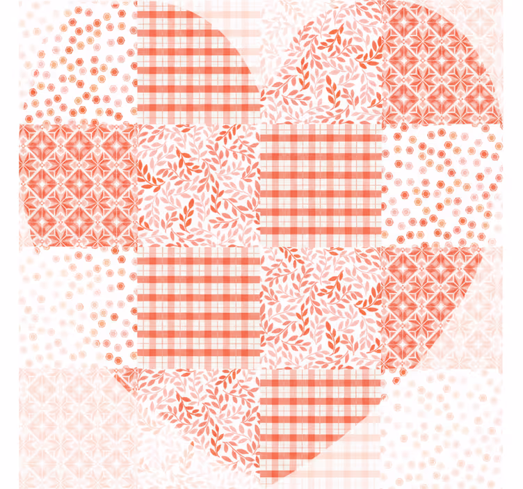 Store enrouleur bureau design cœurs rouge et blanc - TenStickers