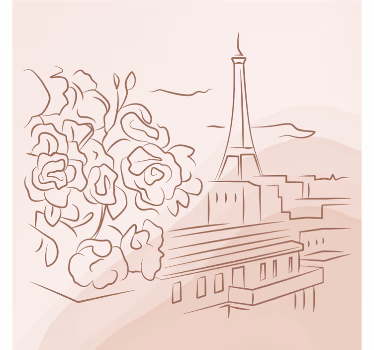 Store enrouleur bureau tour eiffel minimaliste - TenStickers