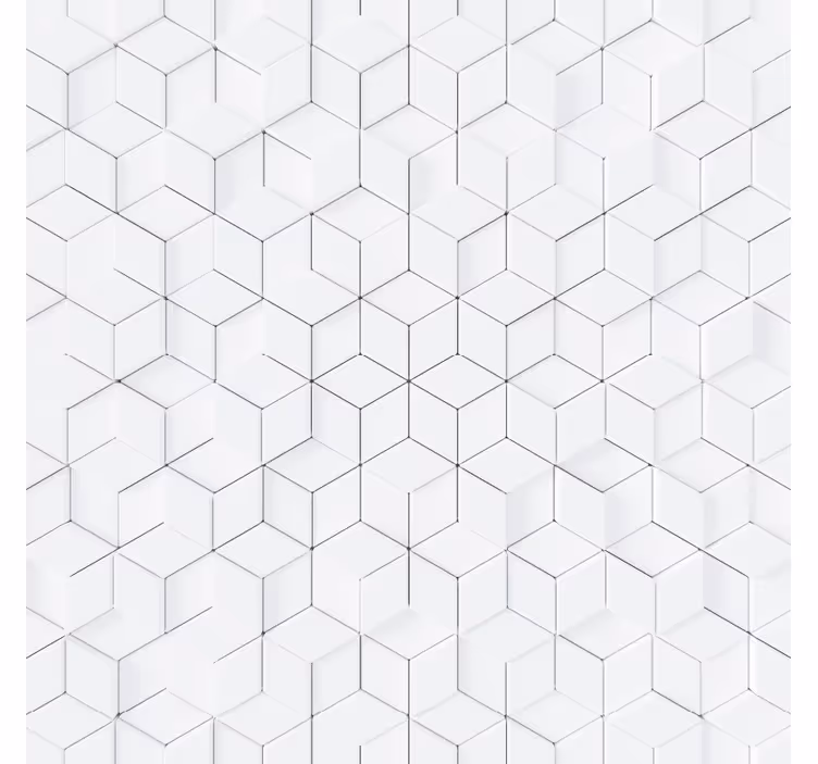 Store enrouleur blanc à motif géométrique - TenStickers