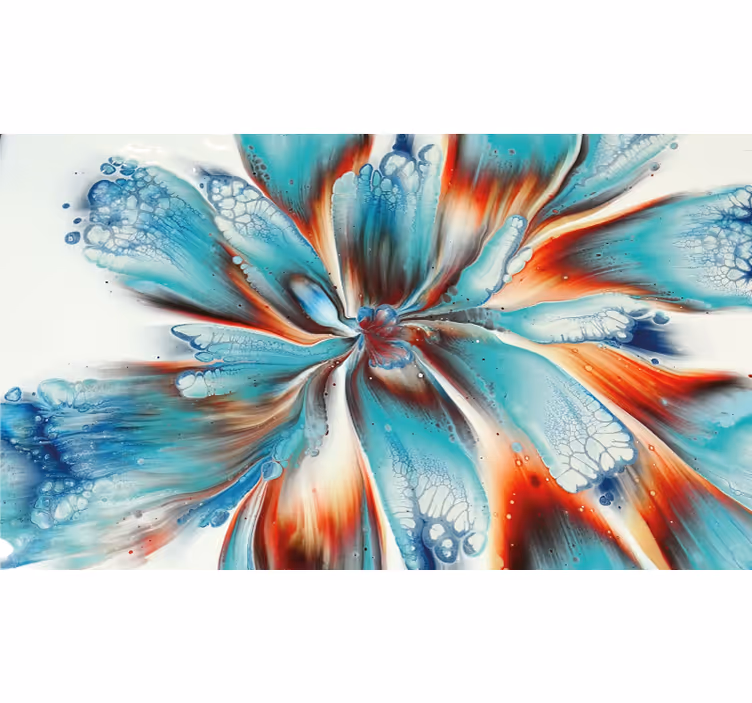 Store enrouleur chambre fleurs colorées art moderne - TenStickers