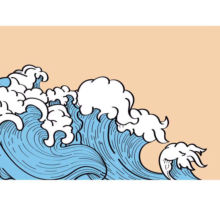 Store enrouleur beige esthétique pop des années 70 - TenStickers