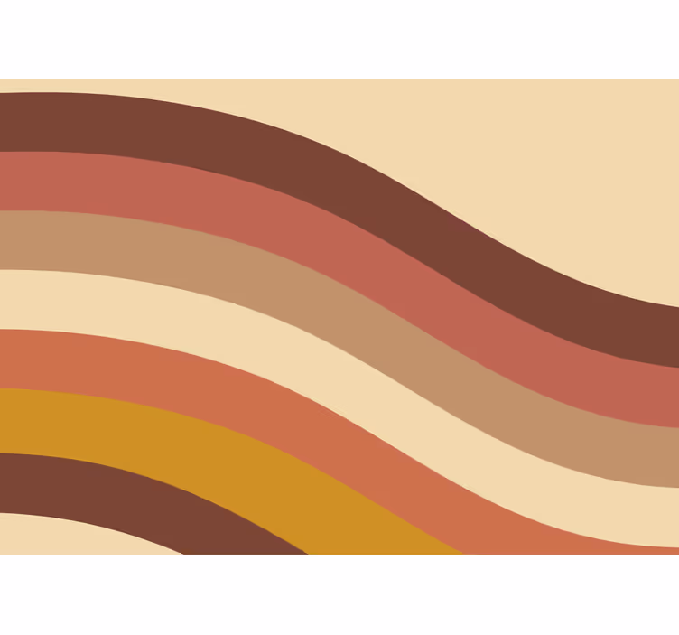 Store enrouleur beige rayures des années 70 - TenStickers