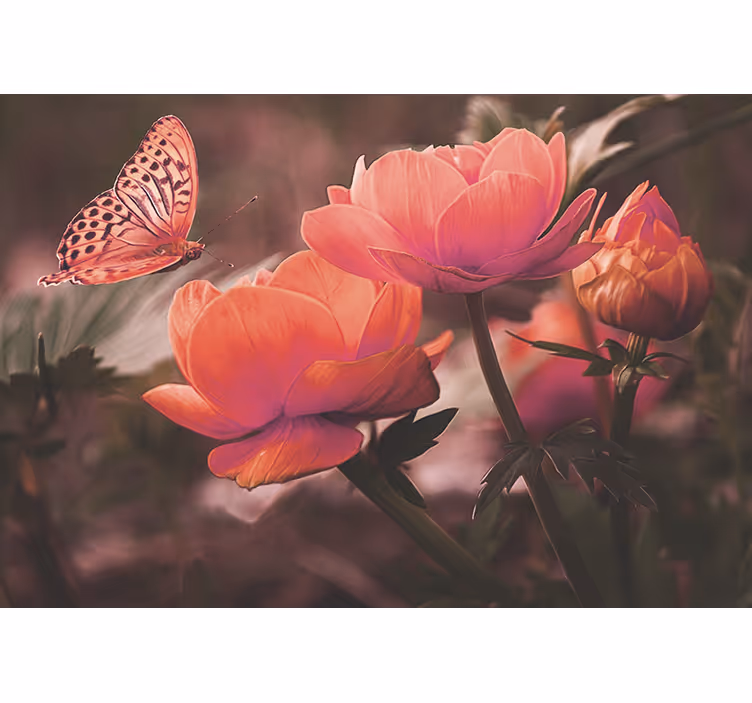 Store enrouleur chambre papillons roses - TenStickers