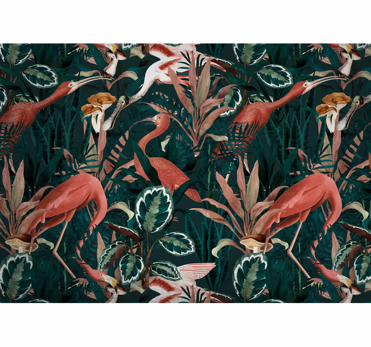 Store enrouleur chambre oiseaux exotiques vintage - TenStickers