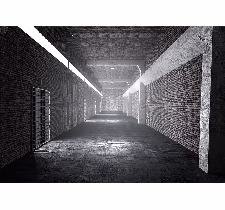 Store enrouleur chambre tunnel de briques 3d - TenStickers