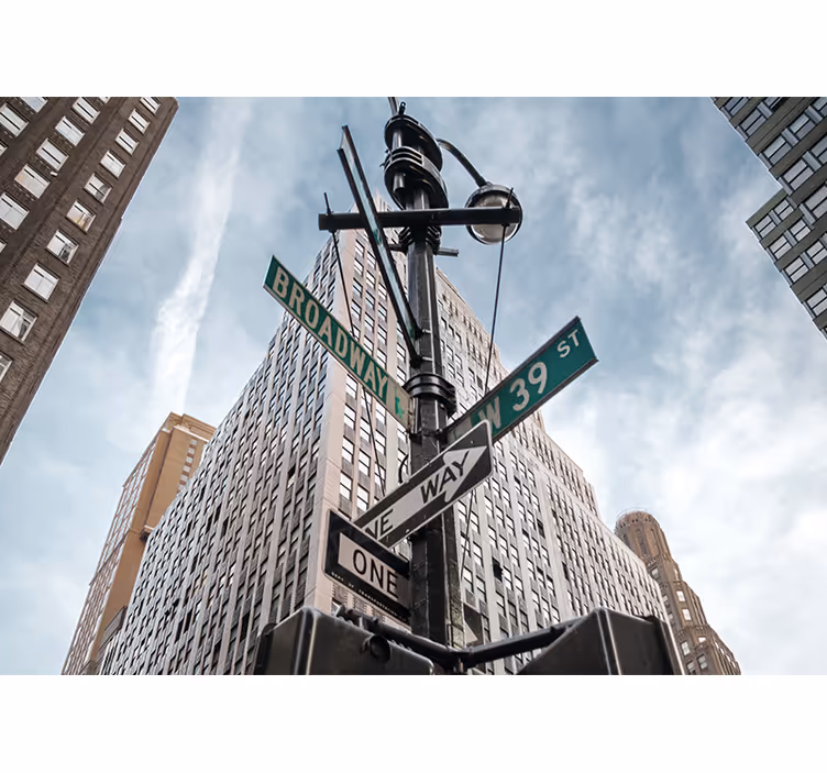 Store enrouleur chambre design vue rue broadway nyc - TenStickers