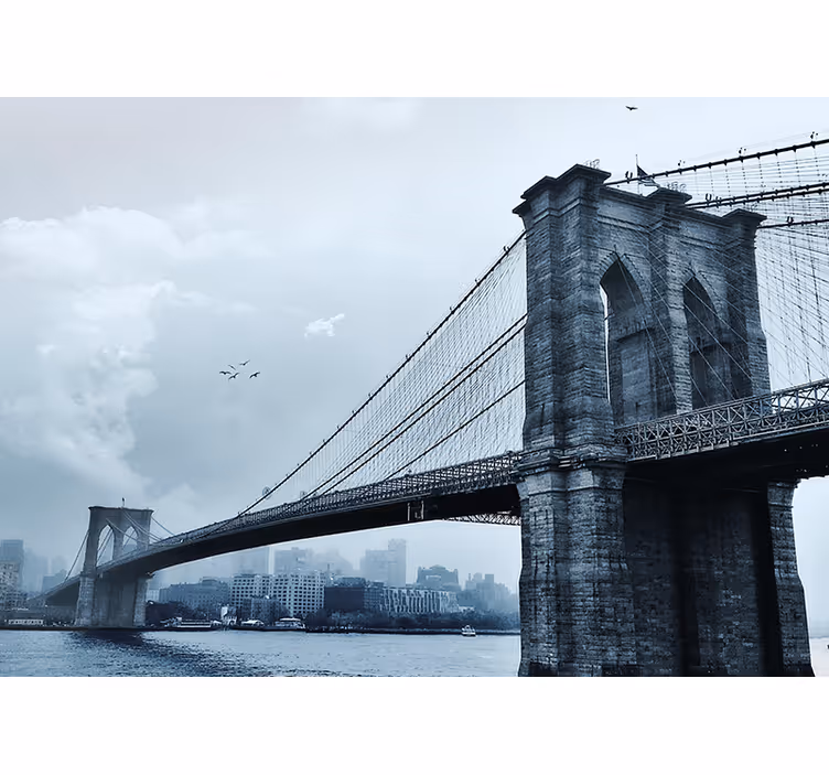Store enrouleur chambre pont de brooklyn en hiver - TenStickers