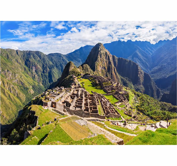 Store enrouleur chambre machu picchu au lever du soleil - TenStickers